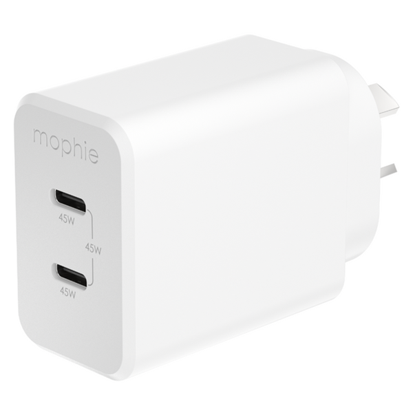 ZAGG Mophie Essentials 45W Dual USB-C PD Wall Charger - White