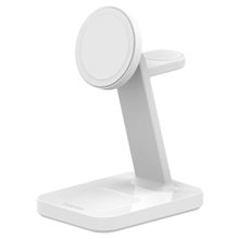 view ZAGG Mophie Snap+ 3-in-1 Wireless Charge Stand with Qi2 - White