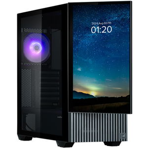 Zalman Z10 DS Tempered Glass ARGB  ATX Mid Tower Case with LCD screen and NO PSU - Black